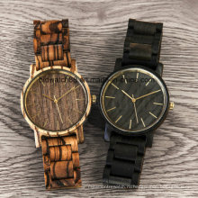 Уникальный Японии movt Кварцевые Зебрано деревянные часы для мужчин
